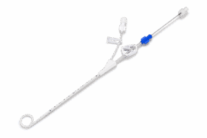 pigtail drainage catheter with two lumen